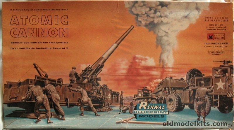 1/32 553-698 Renwal M65 280mm Atomic Cannon with M249 and 